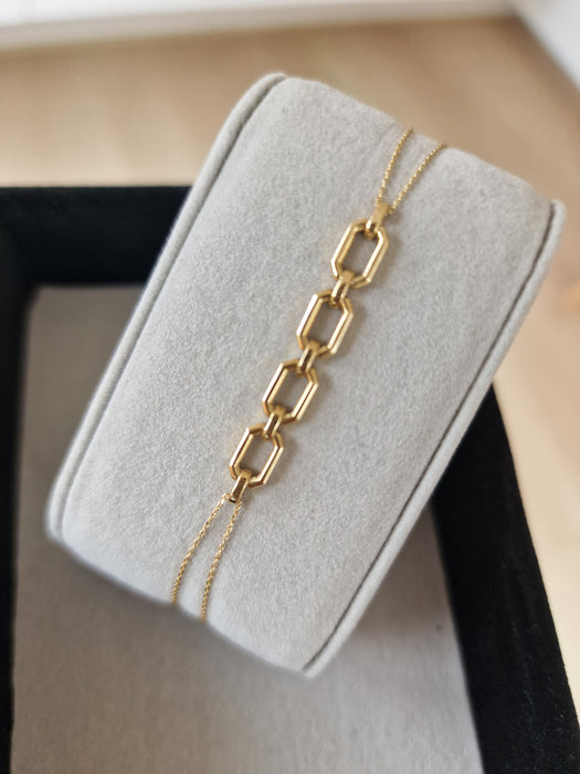 14k  Gold Chain Design Bracelet