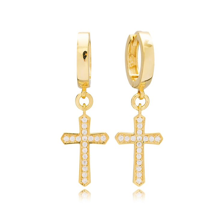 Trendy Cross Design Earrings