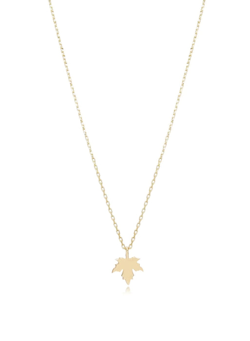 14k Gold Maple Leaf Pendant