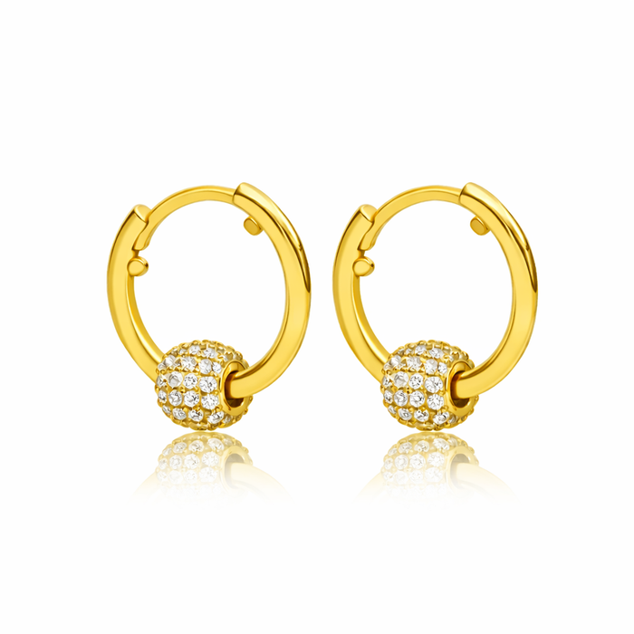 Pavé Charm Hoop Earrings