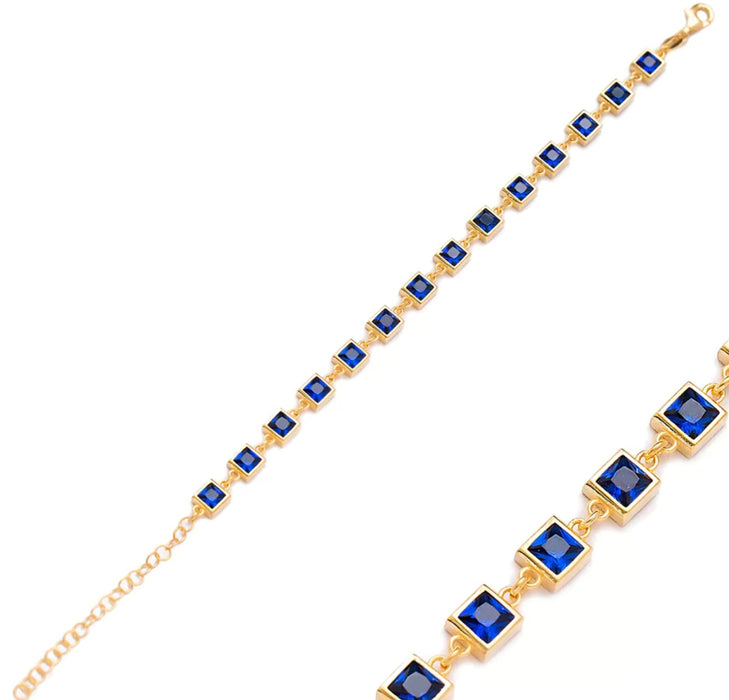 Square Sapphire Bracelet